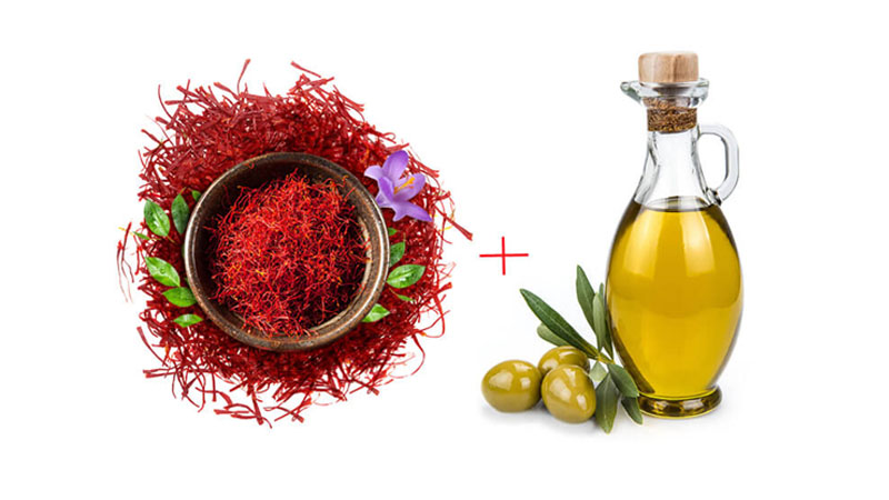 mặt nạ nhụy hoa nghệ tây dầu olive